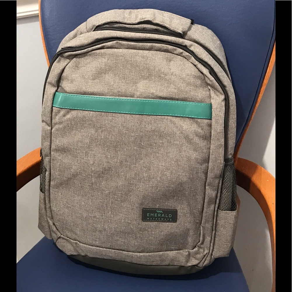 New Emerald Waterways dark gray backpack